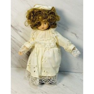 Victorian Porcelain doll 5.5” Tall New